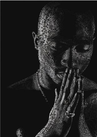 Raw Truth S Deviantart Gallery Typography Portrait Tupac Art