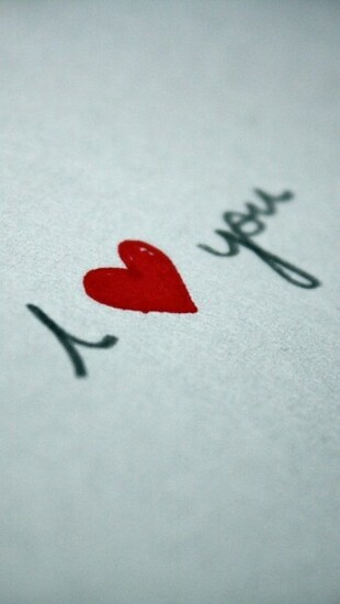 Handwriting I Love You Wallpaper iPhone