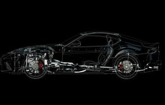 Wallpaper Coupe Scheme Toyota Side Black Background