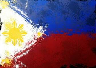 Philippine Flag Splatter By Schizophrenique