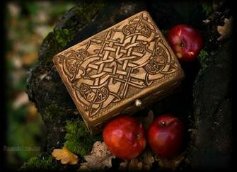 Lid Of Celtic Box By Pagan Art