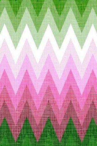 Pink Green Chevron
