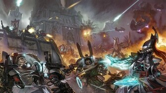 Eternal Crusade Wallpaper Da Vs Eldar Dark Angels The Bolter