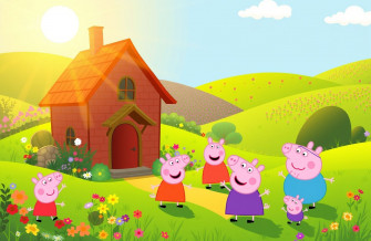 Peppa Pig House HD Wallpaper