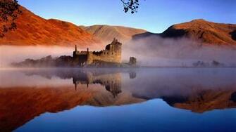 Landscapes Castles Architecture Fog Mist Buildings Scotland Castle