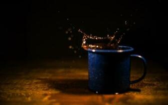 Coffee Cup Splash HD Wallpaper Magic4walls