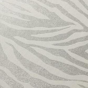 Graham Brown Wallpaper Zebra Silver Glitter