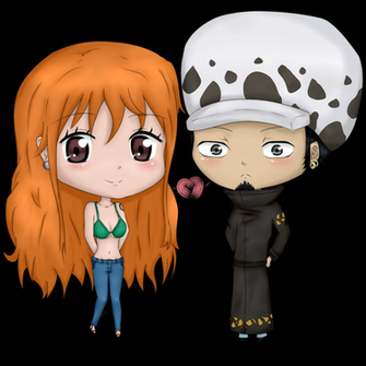 Chibi Law And Nami By Ya