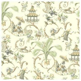 Sure Strip Gray Waverly Mandarin Prose Wallpaper Farmhouse
