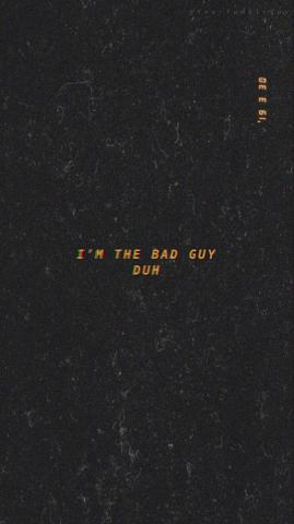 Billie Eilish Aesthetic Lyric Wallpaper Bad Guy Song Lyrics