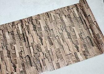 Haokhome Modern Faux Stone Textured Wallpaper Roll Sand 3d Brick