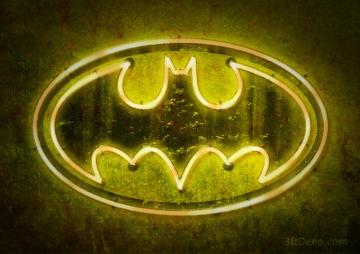 Batman Logo Neon By 3ftdeep