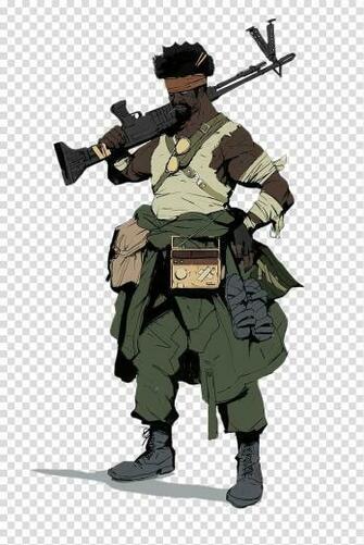 Suikoden Tierkreis Character Concept Art Model Sheet Armed