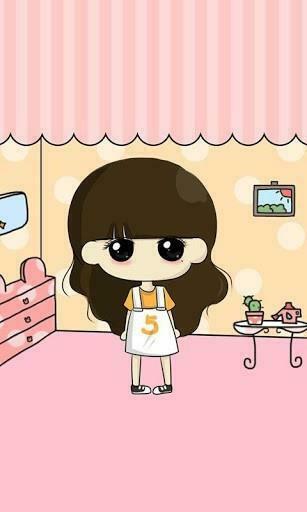 Bigger Sweety Cute Girl Theme For Android Screenshot
