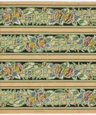 American Wallpaper Border Pattern