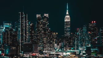New York City Wallpaper 4k Starry Sky Cityscape Night