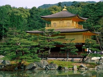 Kinkakuji Temple Kyoto Japan Wallpaper Space Elephant