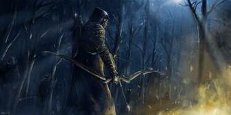 Forest People Bow Gun Archer Masks Wallpaper Photos Pictures