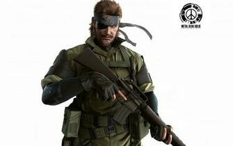 Metal Gear Solid Big Boss Peace Walker Naked Snake White Background