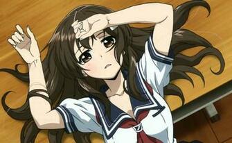 Brunettes School Uniforms Brown Eyes Anime Girls Niimi Haruka