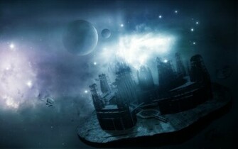 Space Colony Construction Desktop Wallpaper