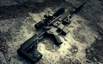 Assault Rifle For Airsoft Gray Gun Military