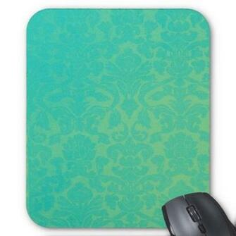 Yellow Teal Vintage Background Mouse Pad Au