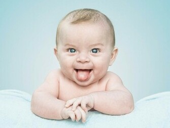 Wallpaper Naughty Cute Babies
