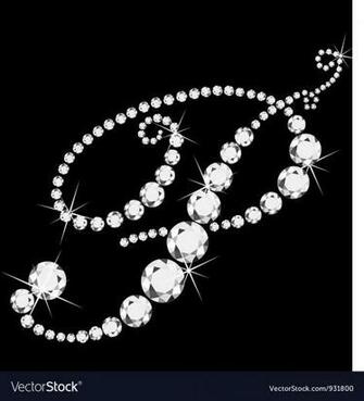 P Italic Letter With Diamonds Vector Image R Image HD