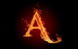 Letra A Fuego Fire Flames Alphabet Wallpaper