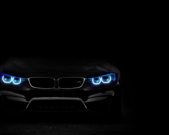 Wallpaper Bmw Headlights Lights Car Dark