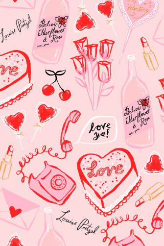 Preppy St Valentines Day iPhone Wallpaper