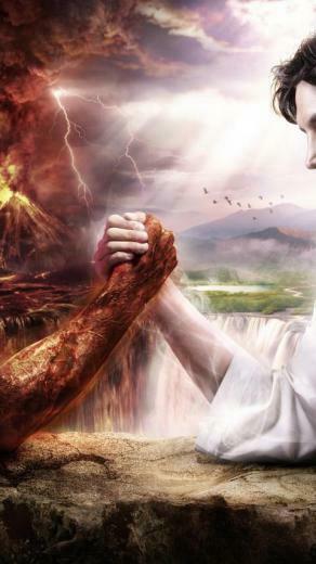 God Devil Jesus Christ Satan Good Vs Evil Lucifer Statan Arm Wrestle
