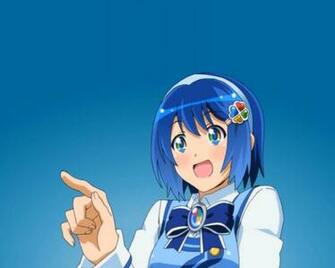 Nanami Windows Girl Finger Surprisingly Gesture Stock
