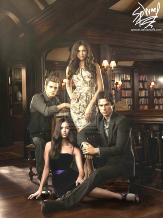 Vampire Diaries Cast Wallpaper The Main