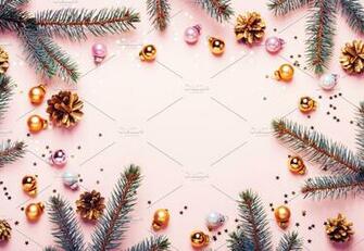 Pastel Pink Christmas Background Fe Holiday Photos Creative