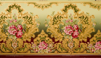 Rococo Frieze Antique Wallpaper Remnant Bolling Company