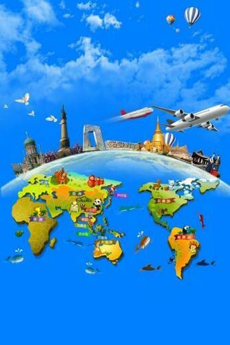 Dream Tour World Poster Background Material Colorful