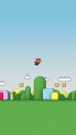 Fun Super Mario iPhone Wallpaper Top