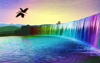 Wallpaper 3d Waterfall HD Background Desktop