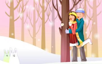 Winter Fun Wallpaper Stock Photos