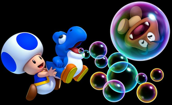 Mario Image Toad And Blue Baby Yoshi HD Wallpaper Background