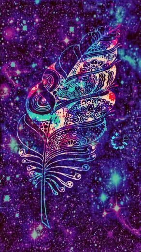 Night Feather Galaxy Wallpaper Androidwallpaper iPhonewallpaper