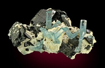 Aquamarine Schorl Orthoclase Wallpaper