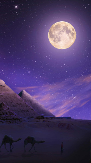 Purple Night Sky Wallpaper