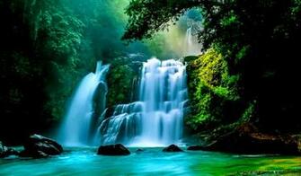 Tropical Waterfall Computer Wallpaper Desktop Background