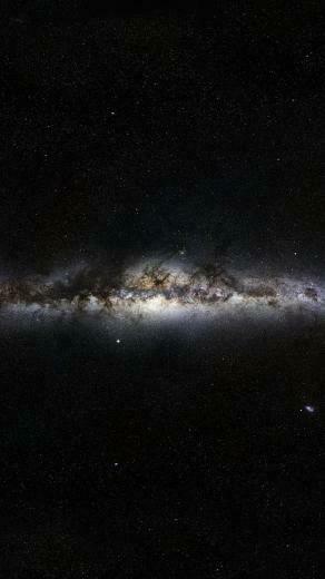 Dark Milky Way Galaxy Line Of Stars Wallpaper