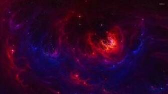 Red And Blue Nebula Wallpaper Space