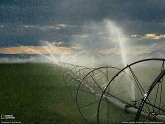 Irrigation On The Fields Wallpaper And Image