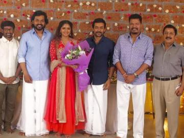 Karthi Aditi Shankar S Viruman Begins With A Pooja Tamil